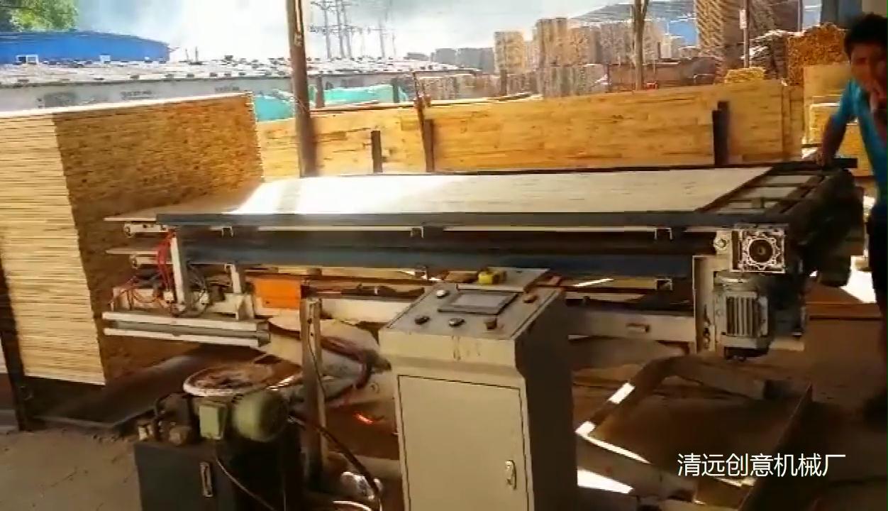 細(xì)木工板熱壓機(jī)自動出料臺 節(jié)省人工疊板打包費