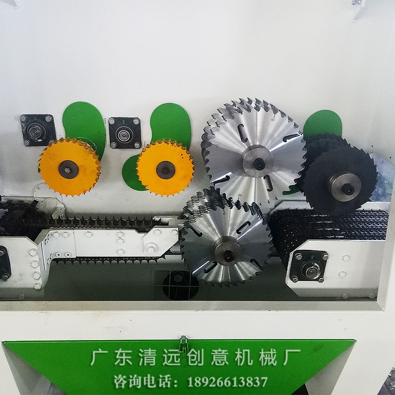 圓木多片鋸采用超薄鋸片，出材率高達(dá)80%以上