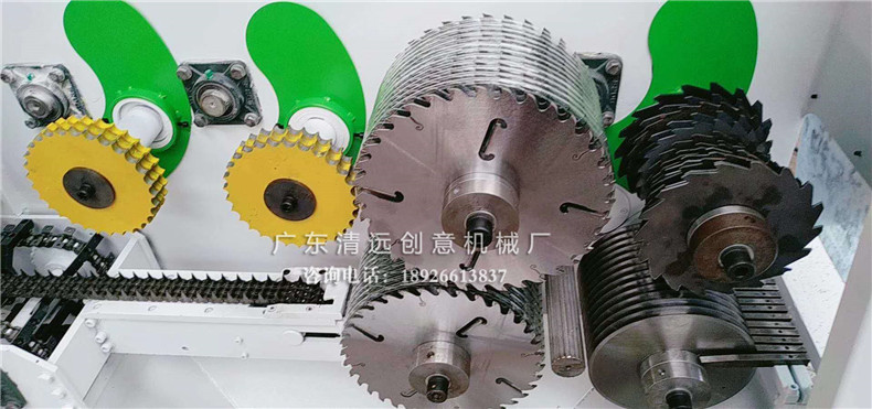 圓木多片鋸采用超薄鋸片，出材率高達(dá)80%以上