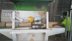 創(chuàng)意圓木多片鋸采用超薄合金鋸片，出材率高達(dá)80%以上。